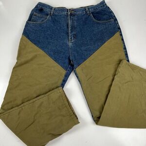 Northeast Outfitters Jeans Mens 36x30 Blue Tan Hunting Brush Flannel Lined